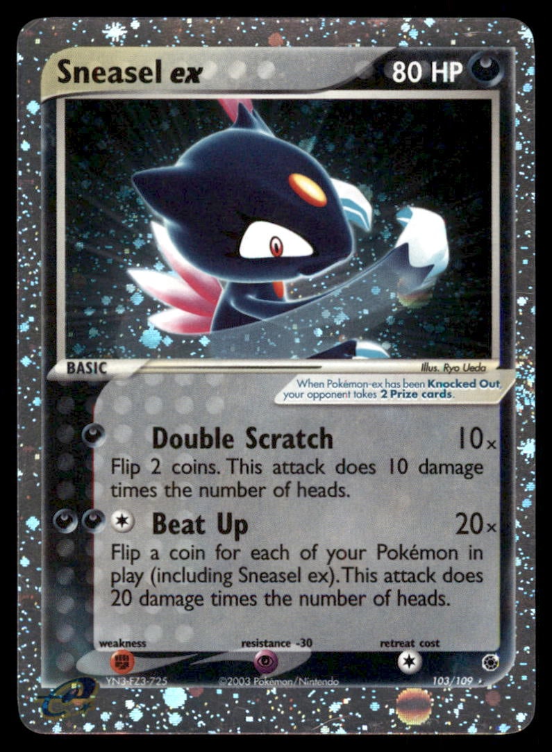 Sneasel ex Ruby and Sapphire #103/109 Holo Pokemon Card (1 of 2)