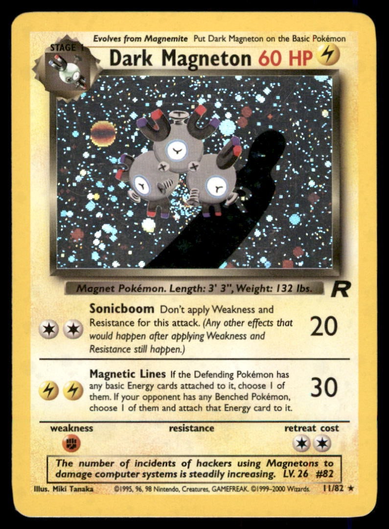 Dark Magneton (11) Team Rocket #11/82 Holo Pokemon Card (1 of 2)