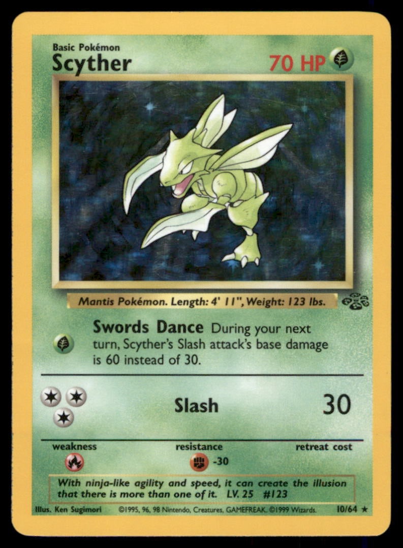 Scyther (10) Jungle #10/64 Holo Pokemon Card: We offer combined shipping on multiple items. Buyers may also arrange their own shipping. LiveShipping is a separate and independent option for shipping that is NOT a part of the auction house or thei