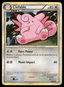 Clefable HeartGold SoulSilver #3/123 Holo Pokemon Card