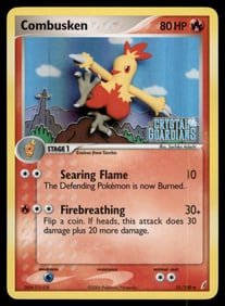 Combusken Stamped Crystal Guardians #31/100 Holo Pokemon Card