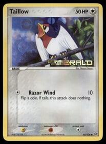 Taillow Stamped Emerald #68/106 Holo Pokemon Card