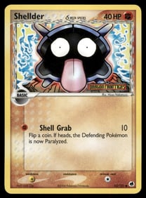 Shellder Stamped (Delta Species) Dragon Frontiers #63/101 Holo Pokemon Card