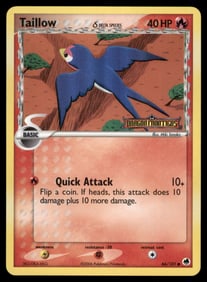 Taillow Stamped (Delta Species) Dragon Frontiers #66/101 Holo Pokemon Card