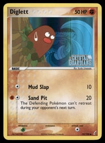 Diglett Stamped Crystal Guardians #50/100 Holo Pokemon Card