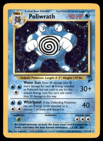Poliwrath Base Set 2 #015/130 Holo Pokemon Card