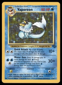 Vaporeon (12) Jungle #12/64 Holo Pokemon Card