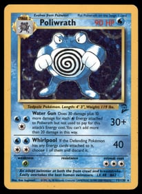 Poliwrath Base Set 2 #015/130 Holo Pokemon Card
