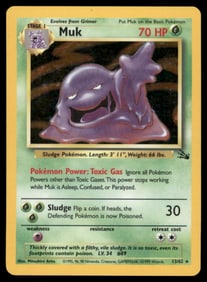 Muk (13) Fossil #13/62 Holo Pokemon Card