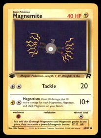 Magnemite 1st Ed. Rocket Pokemon Card