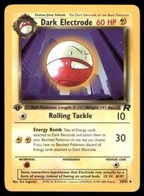 Dark Electrode 1st Ed. Rocket Pokemon Card