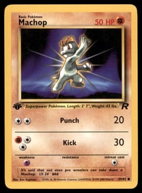 Machop 1st Ed. Rocket Pokemon Card