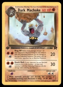 Dark Machoke 1st Ed. Rocket Pokemon Card