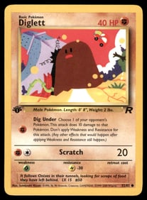 Diglett 1st Ed. Rocket Pokemon Card