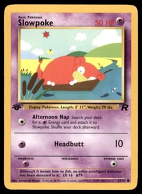 Slowpoke 1st Ed. Rocket Pokemon Card