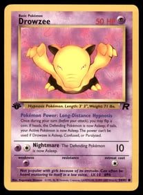 Drowzee 1st Ed. Rocket Pokemon Card