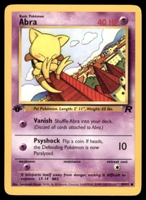 Abra 1st Ed. Rocket Pokemon Card