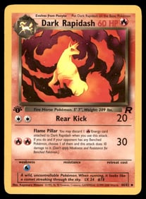 Dark Rapidash 1st Ed. Rocket Pokemon Card