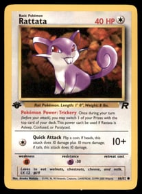 Rattata 1st Ed. Rocket Pokemon Card