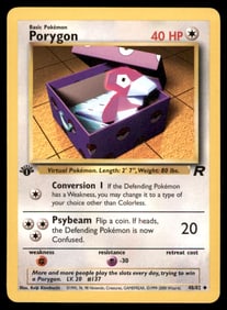 Porygon 1st Ed. Rocket Pokemon Card