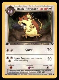 Dark Raticate 1st Ed. Rocket Pokemon Card