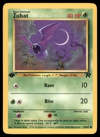 Zubat 1st Ed. Rocket Pokemon Card