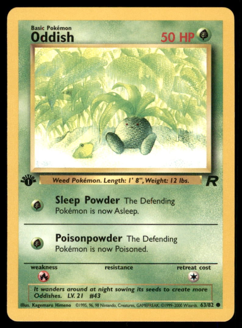 Oddish 1st Ed. Rocket Pokemon Card: We offer combined shipping on multiple items. Buyers may also arrange their own shipping. LiveShipping is a separate and independent option for shipping that is NOT a part of the auction house or thei