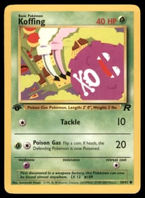 Koffing 1st Ed. Rocket Pokemon Card