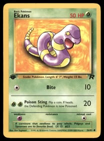 Ekans 1st Ed. Rocket Pokemon Card