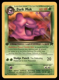 Dark Muk 1st Ed. Rocket Pokemon Card
