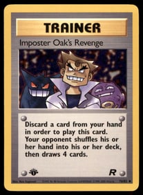 Imposter Oak's Revenge 1st Ed. Rocket Pokemon Card