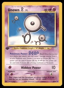 Unown B 1st Ed. Neo Pokemon Card