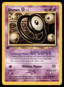 Unown I 1st Ed. Neo Pokemon Card