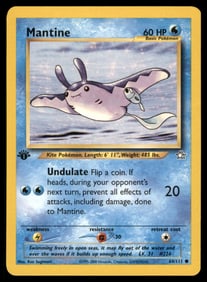 Mantine 1st Ed. Neo Pokemon Card