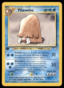 Pilowswine 1st Ed. Neo Pokemon Card