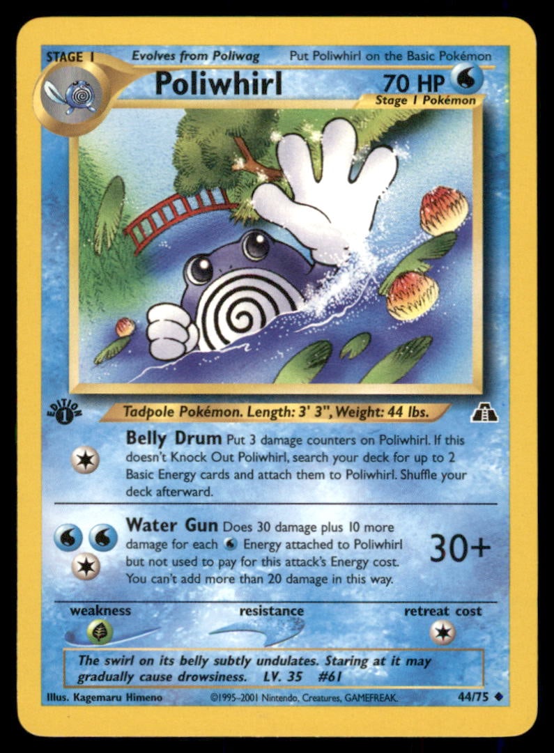 Poliwhirl 1st Ed. Neo Pokemon Card: We offer combined shipping on multiple items. Buyers may also arrange their own shipping. LiveShipping is a separate and independent option for shipping that is NOT a part of the auction house or thei