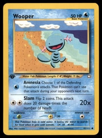 Wooper 1st Ed. Neo Pokemon Card