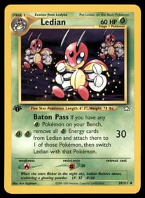 Ledian 1st Ed. Neo Pokemon Card