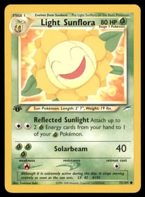 Light Sunflora 1st Ed. Neo Pokemon Card