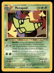 Metapod 1st Ed. Neo Pokemon Card