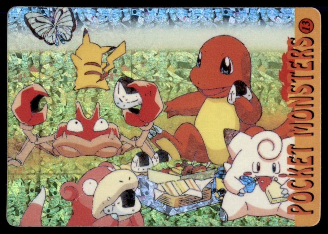 Pokemon Picnic Holo Prism Sticker Japanese Pokemon Card Pocket Monsters: We offer combined shipping on multiple items. Buyers may also arrange their own shipping. LiveShipping is a separate and independent option for shipping that is NOT a part of the auction house or thei
