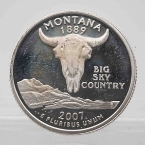 2007 American Proof Silver Quarter Montana