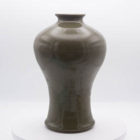 Antique Chinese Tea Dust Glazed Porcelain Vase