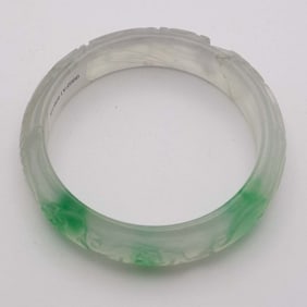 Chinese Carved Jade Bangle