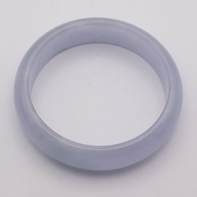 Chinese Carved Purple Jade Bangle