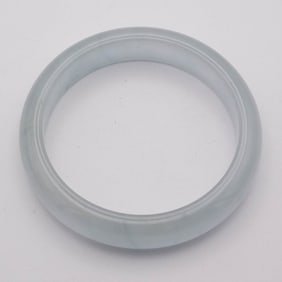 Chinese Carved Translucent Jade Bangle