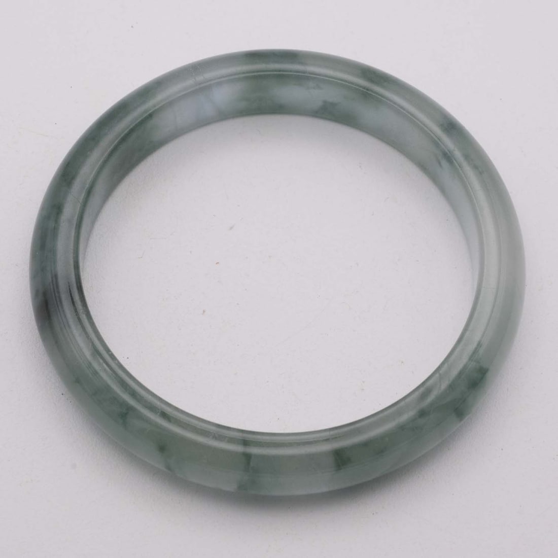 Chinese Carved Translucent Jade Bangle (1 of 3)