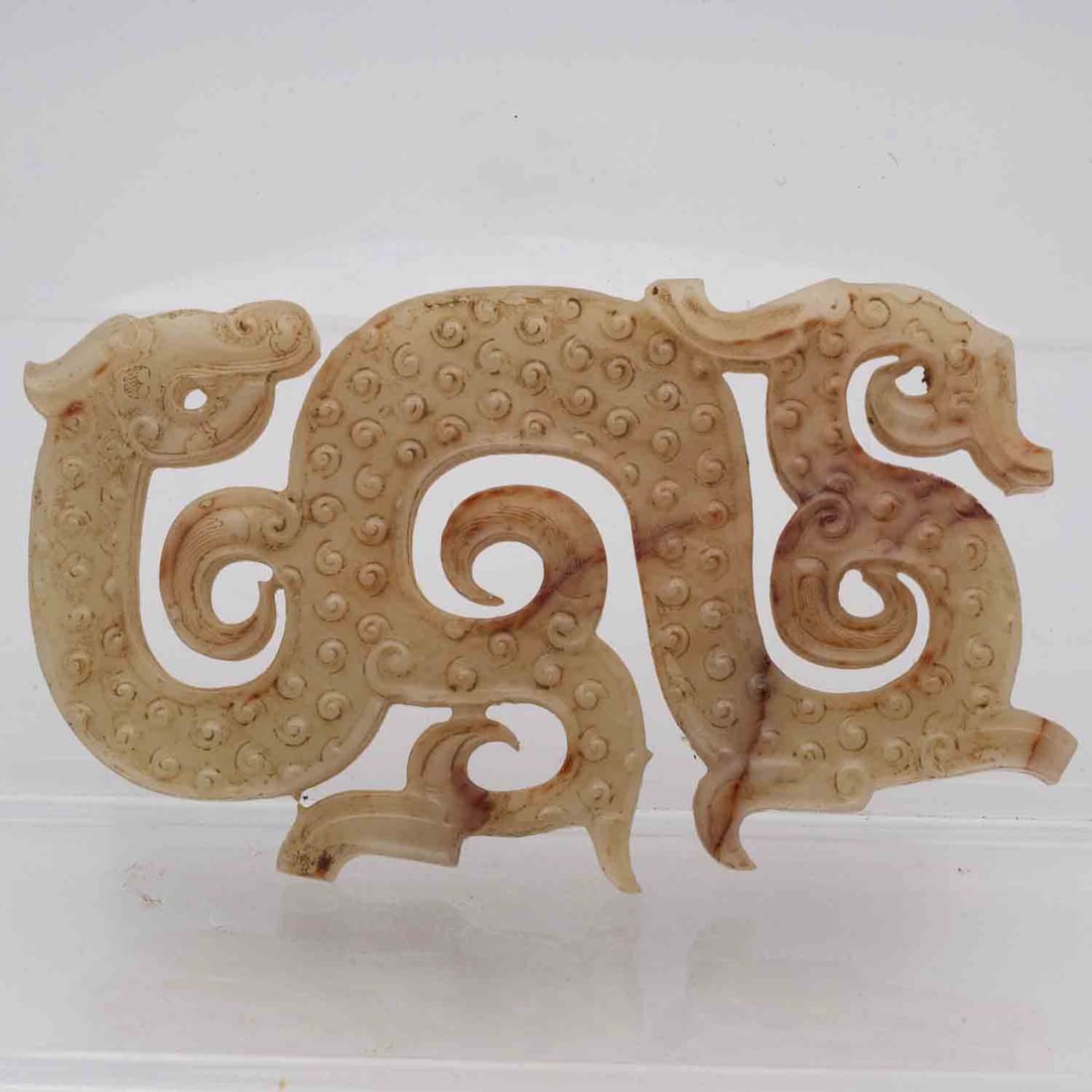 Old Chinese Han Dynasty Style Jade Dragon Amulet (1 of 4)