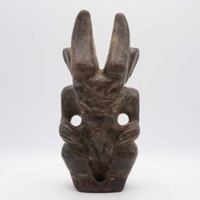 Antique Chinese Hongshan Culture Jade Sun God Sculpture