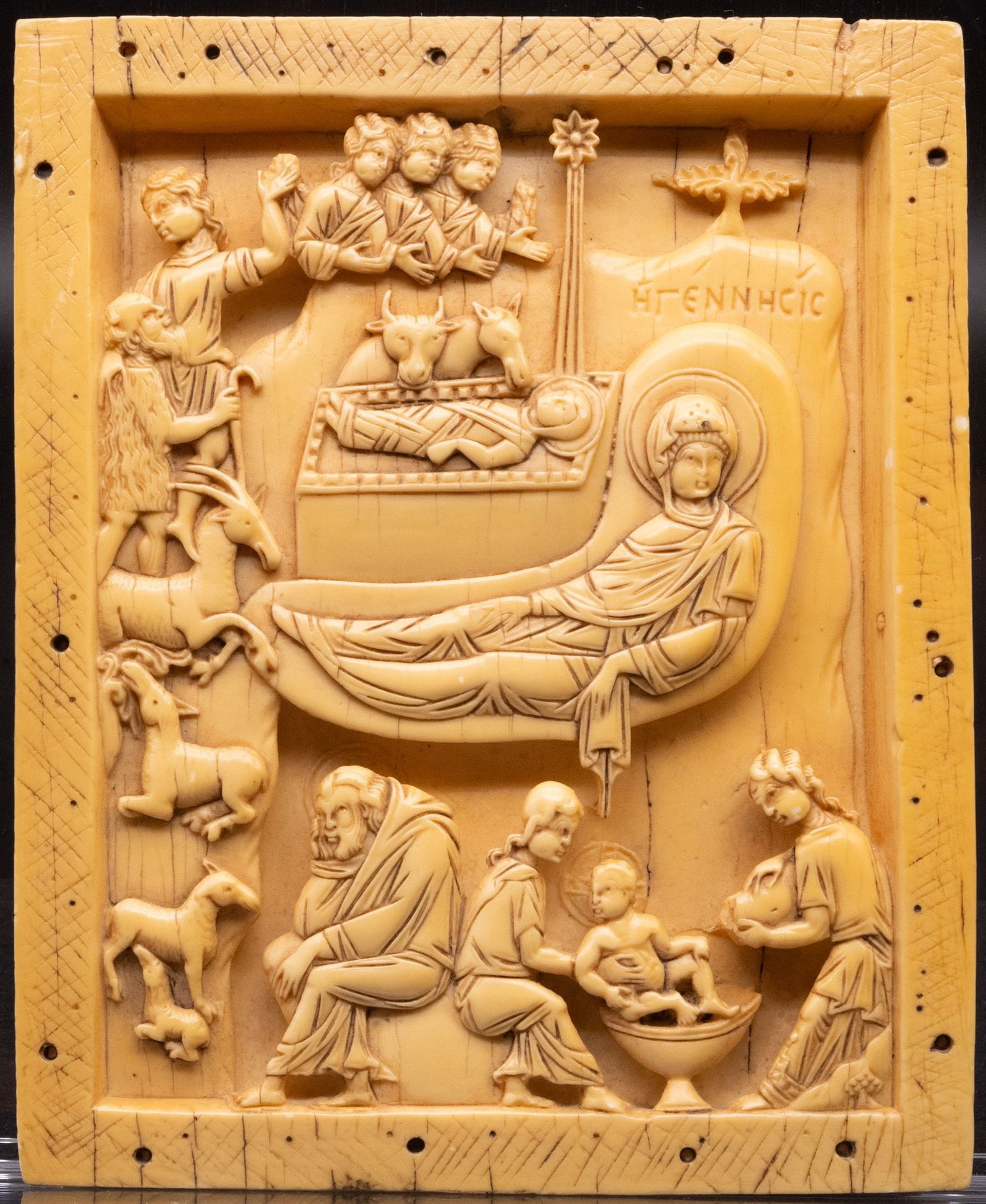 1982 MMA Enamel Christian Religious Relief Sculpture Child Jesus (1 of 6)